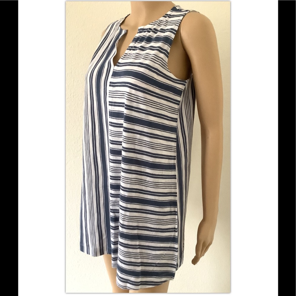 J. Jill Tunic womens Top Sz XS Women, blue / white striped